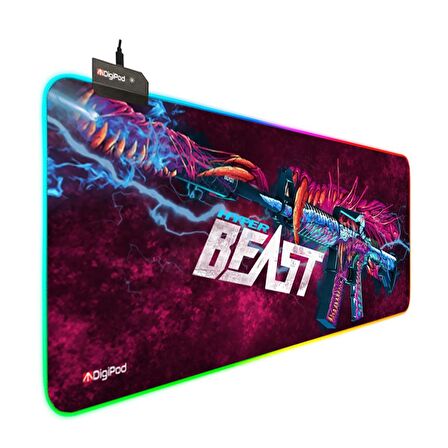 Digipod RGB Gaming Mousepad Oyuncu Mouse pad 90X40 XXL Büyük Oyuncu Mouse Pad Kaymaz Taban  4mm Kalı