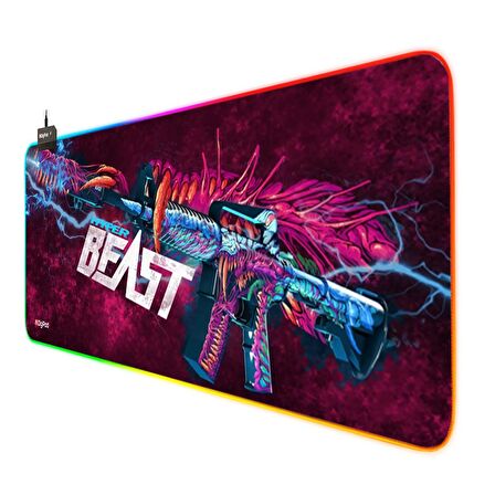 Digipod RGB Gaming Mousepad Oyuncu Mouse pad 90X40 XXL Büyük Oyuncu Mouse Pad Kaymaz Taban  4mm Kalı