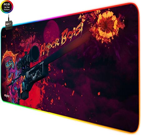 Digipod RGB Gaming Mousepad Oyuncu Mouse pad 90X40 XXL Büyük Oyuncu Mouse Pad Kaymaz Taban 4mm