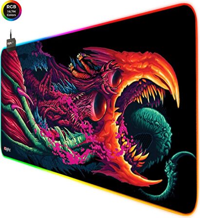 Digipod RGB Gaming Mousepad Oyuncu Mouse pad 90X40 XXL Büyük Oyuncu Mouse Pad Kaymaz Taban 4mm