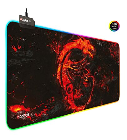 Digipod RGB Gaming Mousepad Oyuncu Mousepad 90X40 XXL Büyük Oyuncu Mousepad Kaymaz Taban 4mm Kalınlı