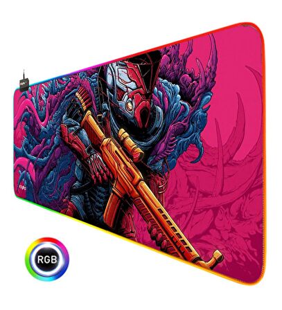 Digipod RGB Gaming Mousepad Oyuncu Mousepad 90X40 XXL Büyükboy 4mm Kalınlık