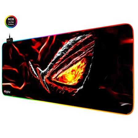 Digipod RGB Gaming Mousepad RGB Oyuncu MousePad 70x30 XL RGB Oyuncu Mousepad Kaymaz Taban 4mm