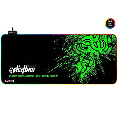 Digipod RGB Gaming Mousepad RGB Oyuncu MousePad 70x30 XL RGB Oyuncu Mousepad Kaymaz Taban 4mm