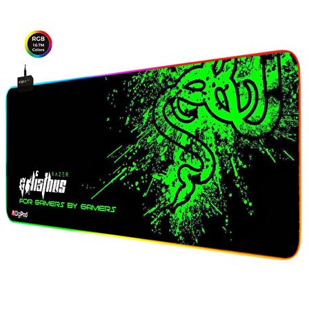 Digipod RGB Gaming Mousepad RGB Oyuncu MousePad 70x30 XL RGB Oyuncu Mousepad Kaymaz Taban 4mm