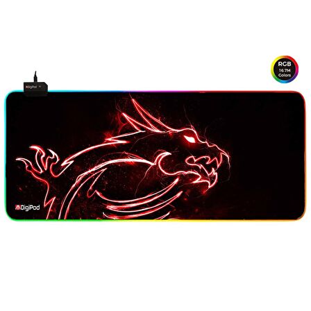 Digipod RGB Gaming Mousepad RGB Oyuncu MousePad 70x30 XL RGB Oyuncu Mousepad Kaymaz Taban 4mm