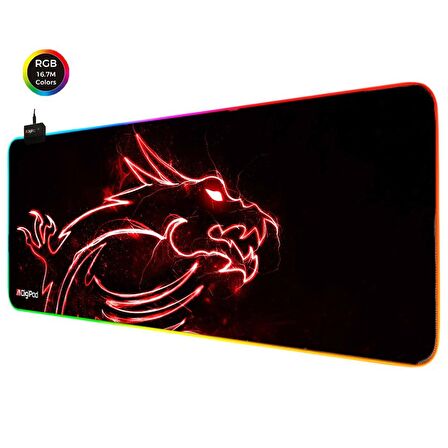 Digipod RGB Gaming Mousepad RGB Oyuncu MousePad 70x30 XL RGB Oyuncu Mousepad Kaymaz Taban 4mm