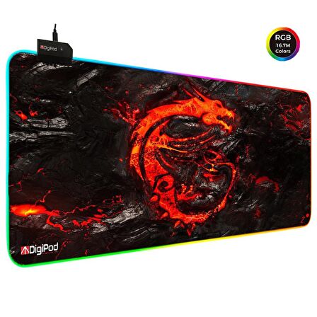 Digipod RGB Gaming Mousepad RGB Oyuncu MousePad 70x30 XL RGB Oyuncu Mousepad Kaymaz Taban 4mm