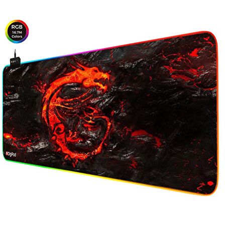 Digipod RGB Gaming Mousepad RGB Oyuncu MousePad 70x30 XL RGB Oyuncu Mousepad Kaymaz Taban 4mm