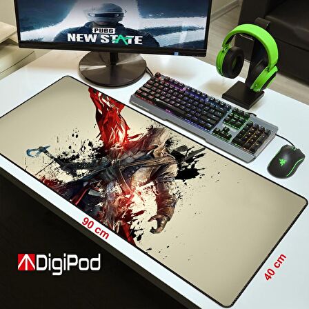  Digipod Gaming Mousepad Oyuncu Mouse pad 90X40 XXL Büyük Oyuncu Mousepad Kaymaz Taban 4mm