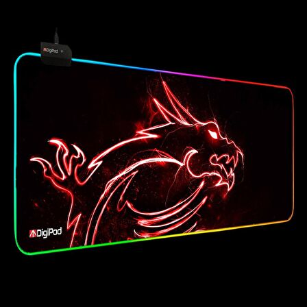  Digipod RGB oyuncu mousepad RGB Gaming oyuncu mouse pad kaymaz taban 70 x 30 4MM Kalınlık