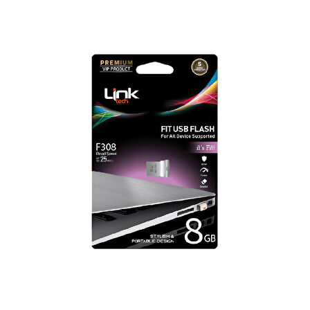 Linktech F308 Premium Fit 8GB USB Bellek - USB Flash Drive