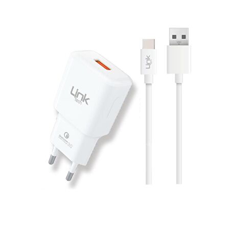 Linktech T443 Strong 12W Şarj Cihazı ve Type-C Şarj Kablosu