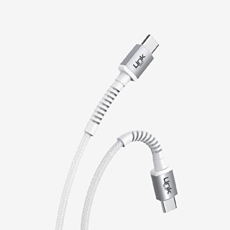 K598 Güvenli ve Hızlı 3A 1m 25W Örgülü USB-C Şarj Kablosu