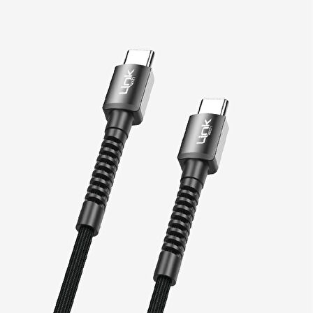 K598 Güvenli ve Hızlı 3A 1m 25W Örgülü USB-C Şarj Kablosu