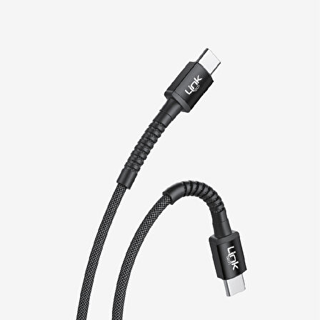 K598 Güvenli ve Hızlı 3A 1m 25W Örgülü USB-C Şarj Kablosu