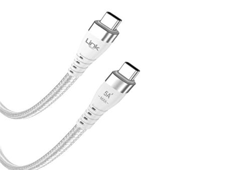 LinkTech K653 Premium USB-C/Type-C 100W Şarj Kablosu
