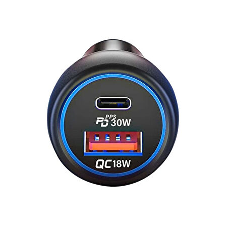 LinkTech C685 Premium 48W 2x USB Type-C/Lightning Kablo Araç Şarj Aleti Set
