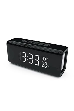 LİNKTECH Q219 Mobil Standlı Saat ve Sıcaklık Göstergeli Taşınabilir Bluetooth Hoparlör