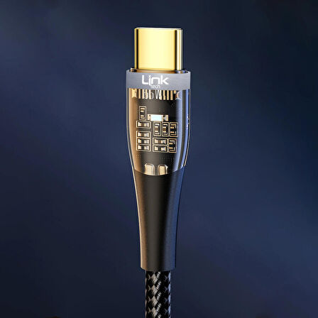 LinkTech K670 Safe Type-C - Type-C 60W 1.3m Örgü Şarj Kablosu 