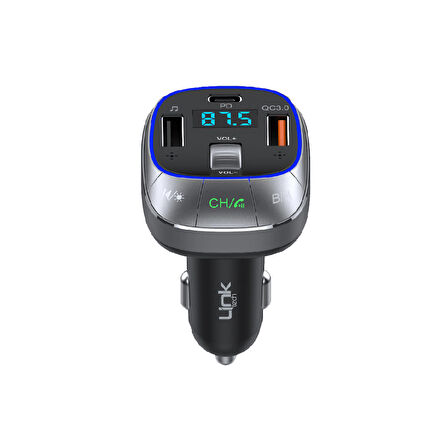 LinkTech GF17 48W PD + QC3.0 LED Ekranlı FM Transmitter