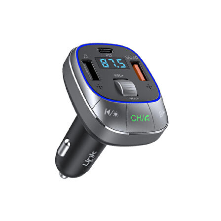 LinkTech GF17 48W PD + QC3.0 LED Ekranlı FM Transmitter