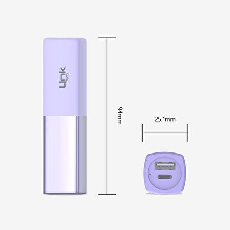 LinkTech LP5 5000 mAh Lipstick Mini Cep Powerbank