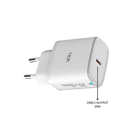 LinkTech C308 20W PD Type-C to Lightning Kablolu Şarj Aleti Set