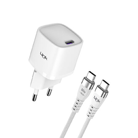 LinkTech G842 Premium 20W QC4.0 GaN Type-C Kablolu Şarj Aleti Set
