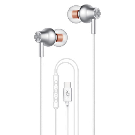 LinkTech H72 Ekstra Bass Type-C Kulak İçi Kablolu Kulaklık