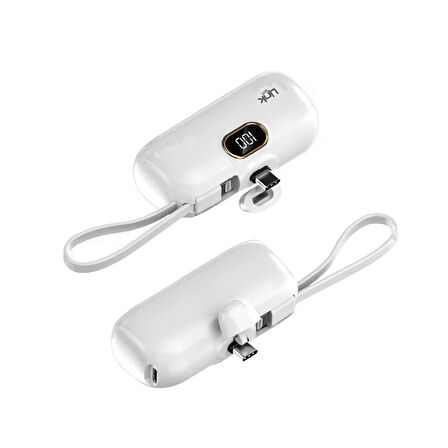 LinkTech EP52 4800 mAh Type-C Dock Stant Lightning Kablolu Mini Powerbank