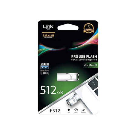 Linktech P512 Pro Premium 256GB Metal USB Bellek 100MB/s