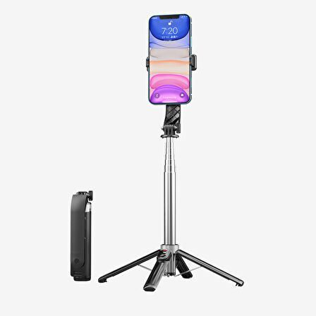 H876 Premium Mini Bluetooth Kumandalı Selfie Çubuğu Telefon Tripod