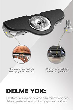 Kaput Üstü Montaj Aparatı Delme Çizme Yapmaz Off Road Led Lamba Çalışma Lambası