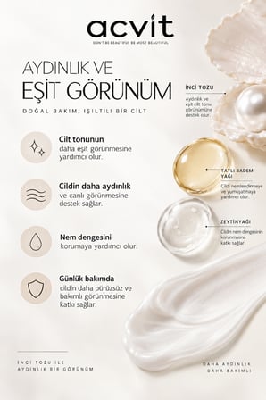 Acvit Beyazlatıcı İnci Krem - 50 ml