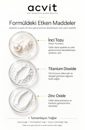 Acvit Beyazlatıcı İnci Krem - 50 ml