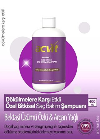 Dökülmelere Karşı Bektaşi Üzümlü & Argan Yağlı Özel Bitkisel Şampuan - 400 ml