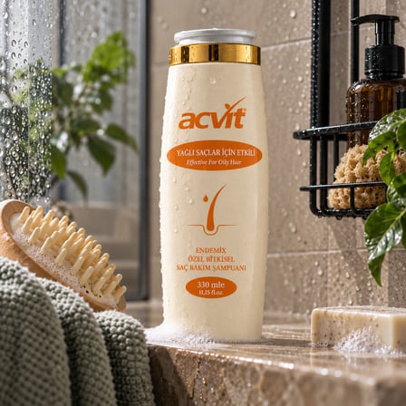Acvit Yağlı Saçlar Için Ph Dengelemeye Yardımcı Doğal Bakım Şampuanı – 330 ml