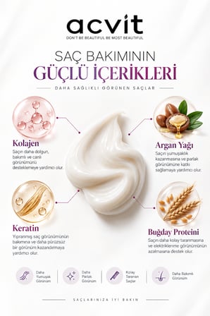 Acvit Saç Bakım Botoxu 250 ml Kolajen Argan Yağı Keratin Buğday Proteini Besleyici