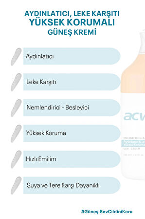 Aydınlatıcı, Leke Karşıtı, Yüksek Korumalı Güneş Kremi SPF 50+ PA++++ 100 ML