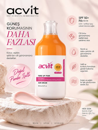 Yeni Nesil Pembe Ton Eşitleyici Güneş Kremi SPF 50+ PA++++ 100 ML
