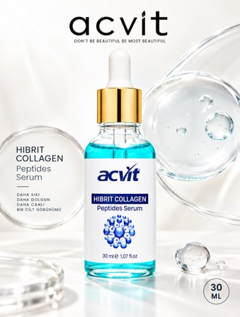 Acvit Hibrit Collagen Peptites Serum 30 ml | Derin Nem ve Dolgunluk, Kolajen Desteği ve Sıkılaşma