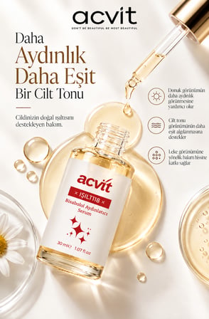Acvit Işıltı 18 Bisabolol Aydınlatıcı Serum 30 ml | Leke Karşıtı & Cilt Tonu Eşitleyici & Işıltı Veren