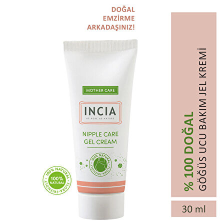 INCIA %100 Doğal Göğüs Ucu Bakım Jel Kremi 30 ml