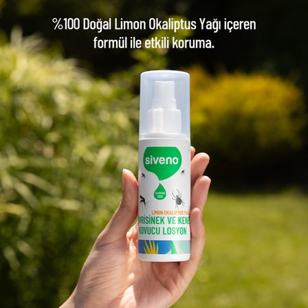 Siveno Sivrisinek ve Kene Kovucu Sprey Losyon Bitkisel Tüm Vücut İçin Aile Boy 100 ml