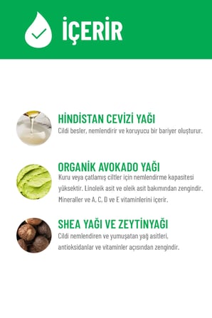 Siveno %100 Doğal El ve Vücut Kremi Hindistan Cevizi Avokado Yoğun Nemlendirici Onarıcı Vegan 30 ml