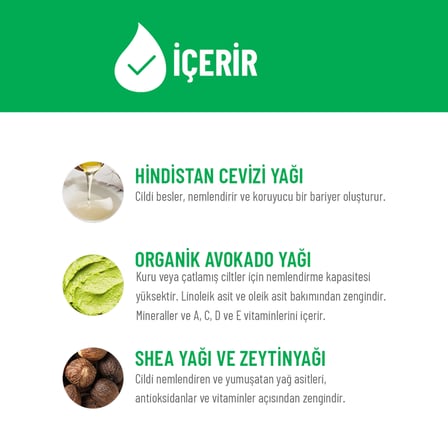 Siveno %100 Doğal El ve Vücut Kremi Hindistan Cevizi Avokado Yoğun Nemlendirici Onarıcı Vegan 30 ml