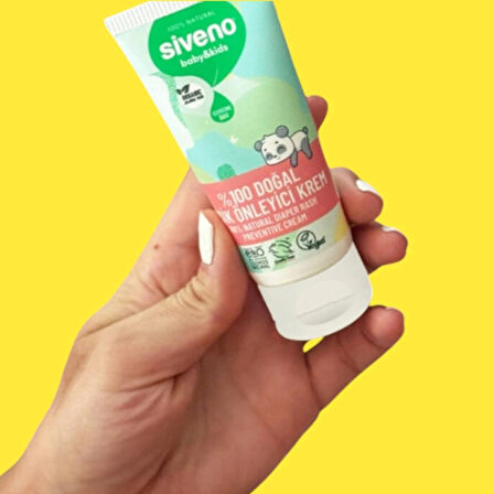 Siveno %100 Doğal Bebek Pişik Önleyici Çinko Hassas Hipoalerjenik Vegan Bakım Jel Krem 50 ml-1AD