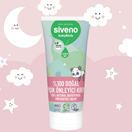 Siveno %100 Doğal Bebek Pişik Önleyici Çinko Hassas Hipoalerjenik Vegan Bakım Jel Krem 50 ml-1AD
