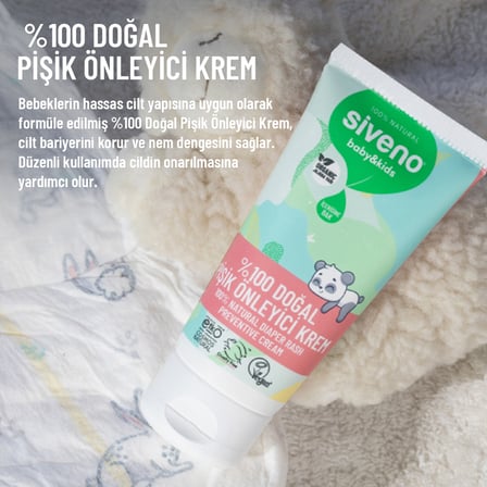 siveno  doğal bebek pişik önleyici çinko hassas hipoalerjenik vegan bakım jel krem 50 ml-1ad
